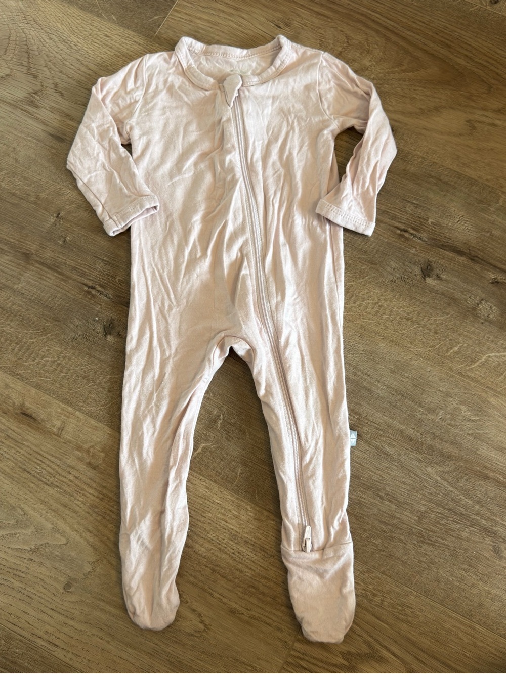 Kyte BABY Pale Pink Zip Footed One-Piece